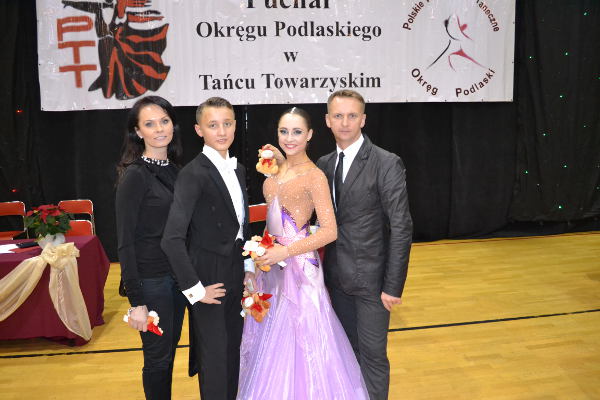 Zdobywcy III miejsca w Pucharze Okręgu Podlaskiego 2013 w kategorii 16-18 lat: Sebastian Krakowiecki, Mariola Orzoł