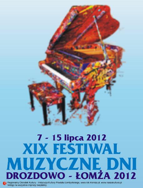 Zaproszenie na koferencję prasową XIX Międzynarodowego Festiwalu Muzyczne Dni Drozdowo-Łomża 2012