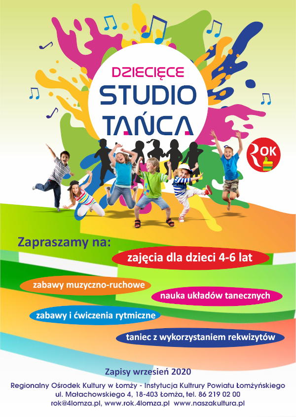 Dziecięce Studio Tańca - zapisy 2020