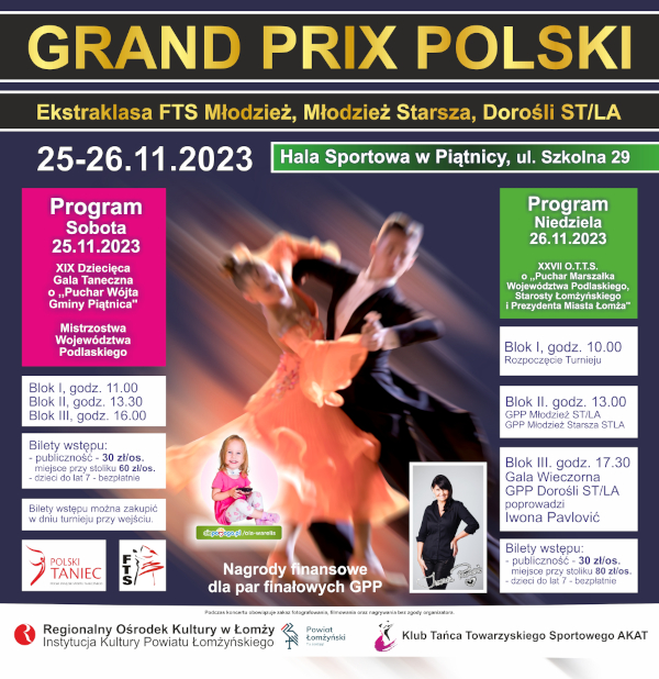 Grand Prix Polski Ekstraklasa FTS Młodzież, Młodzież Starsza, Dorośli ST/LA 2023