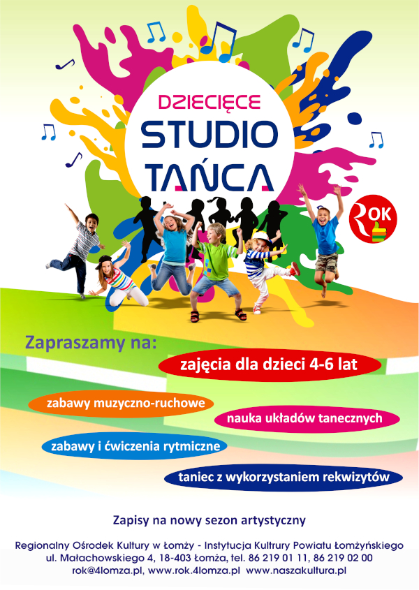 Dziecięce Studio Tańca - zapisy 2021