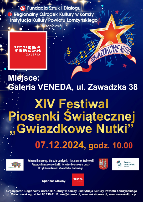 XIV Festiwal Piosenki Światecznej - Gwiazdkowe Nutki 2024